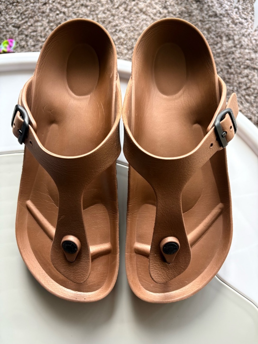 Birkenstock Tan Eva Thong Sandals